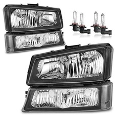 Headlights Assembly W/Bulbs for 2003-2007 Chevy