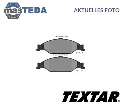 2477601 SATZ BREMSBELÄGE BREMSKLÖTZE VORNE TEXTAR NEU OE QUALITÄT