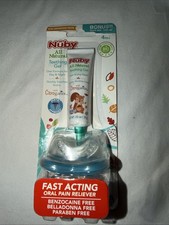 Nuby All Natural Teething Gel w/ Teether Day Or Night Formula New In Box Sealed