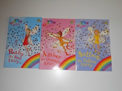 Rainbow Magic - Saffron, Amber & Ruby Fairies - Books 1-3 by Daisy  Meadows