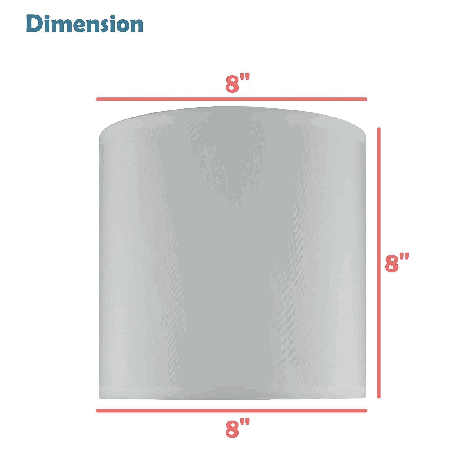 Aspen Creative 31244 Off White Linen Drum Lampshade - 8"x8"x8" Spider thumbnail 4