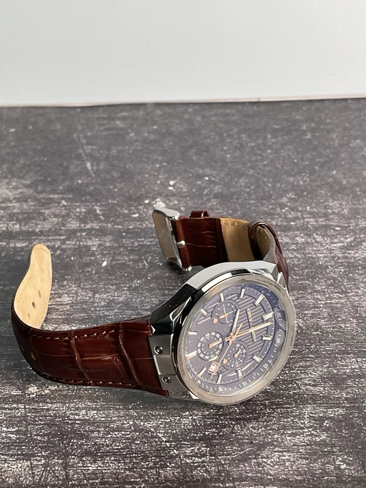 Vince Camuto VC/1111SG Men's Chronograph Watch 5ATM VD53(3) BRN Leather -See Det - Image 4 of 4