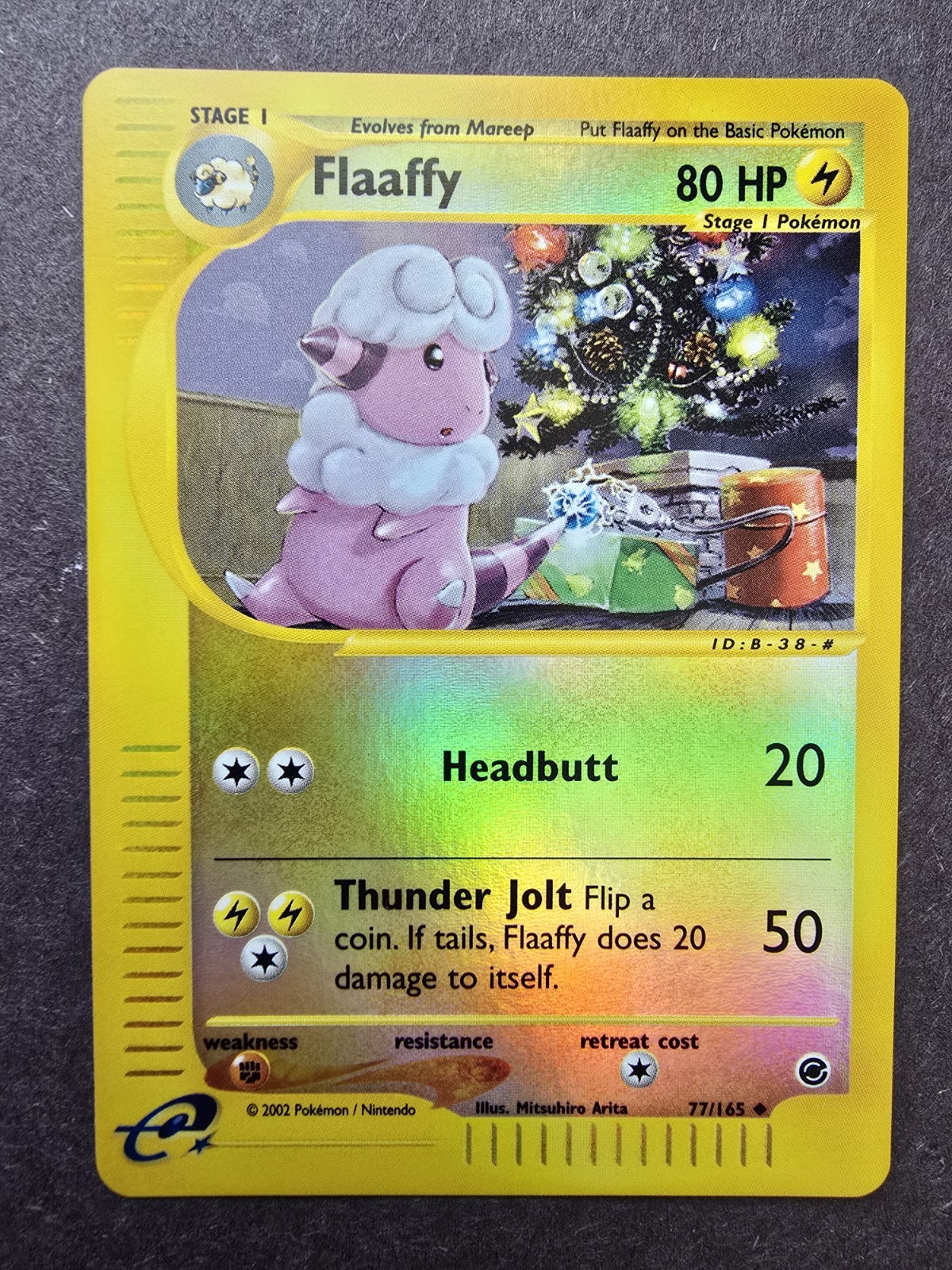 Pokemon Expedition Base Flaaffy Reverse Holo 77/165 X-Mas! Mint