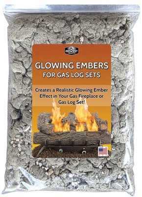 Glowing Embers for Gas Logs   6 oz | Rock Wool and Vermiculite Blend Made in USA