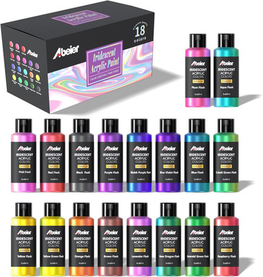 Iridescent Acrylic Paint Set Of 18 Chameleon Colors 2 Oz/60 mL Bottles