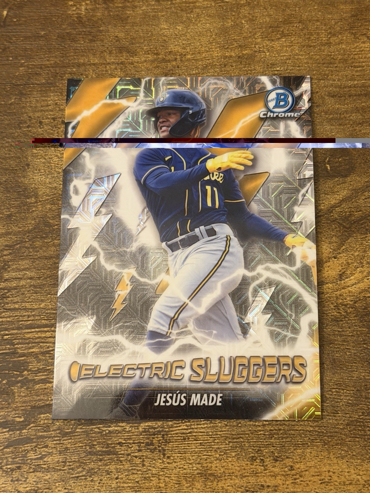 Jesus Made - 2026 Bowman -  #ES-20 Electric Sluggers Mojo Refractor - Brewers