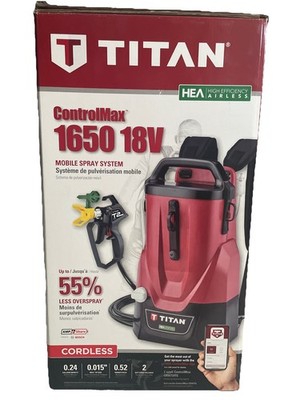 New TITAN CONTROLMAX 1650 18V BACKPACK BATTERY AIRLESS PAINT SPRAYER SYSTEM 