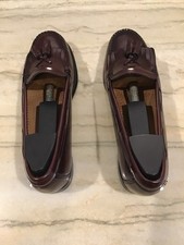 Bass tassel loafers. Ladier 8M Cordovan. Leather upper soles