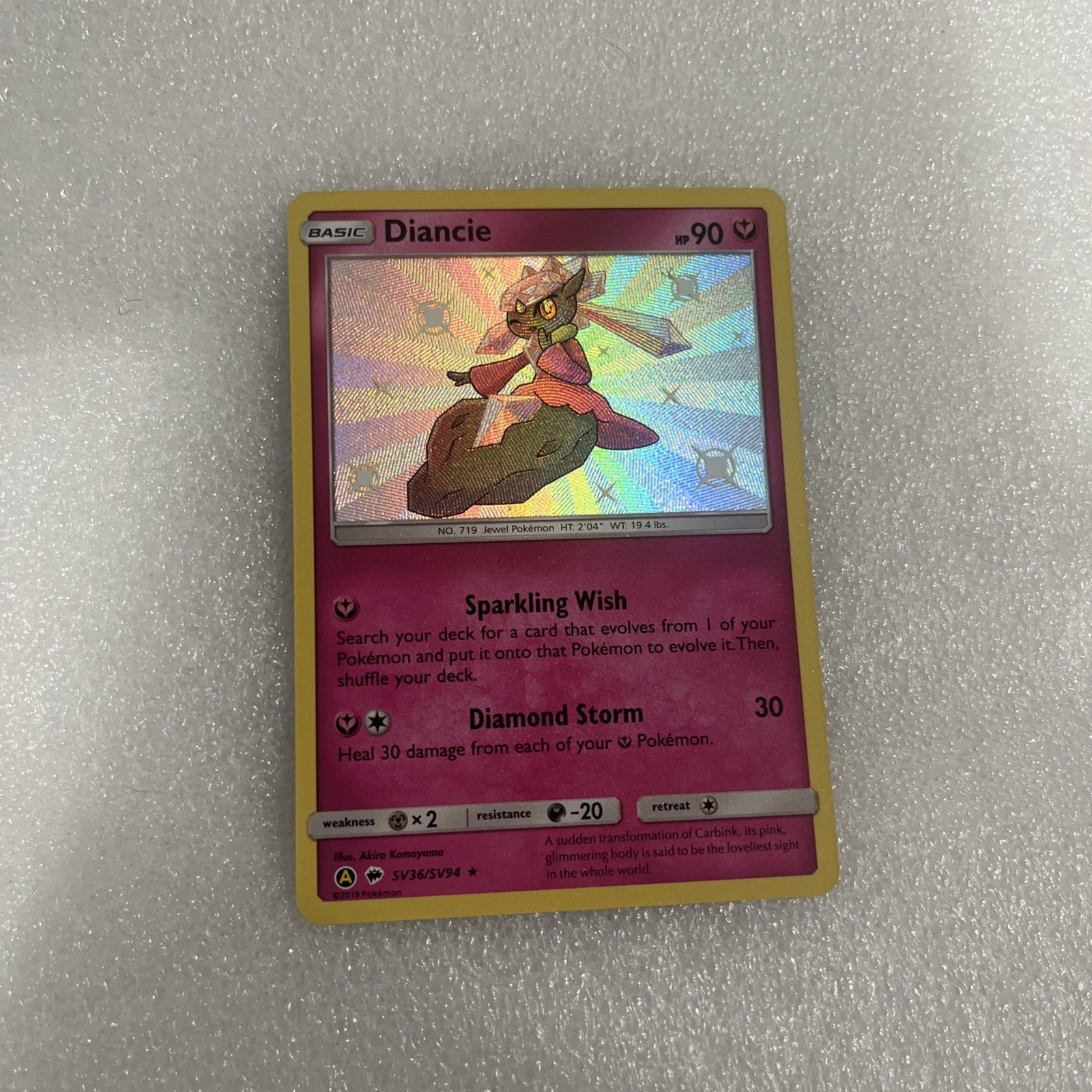Diancie SV36/SV94 Hidden Fates Baby Shiny Pokemon TCG NM/MINT