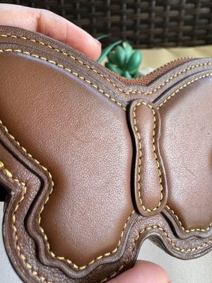 Coach Leather Butterfly Coin Case | eBay