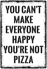 Pizza Tin Signs Vintage Tin Metal Signs Funny Food Art Printing Poster Wall Deco