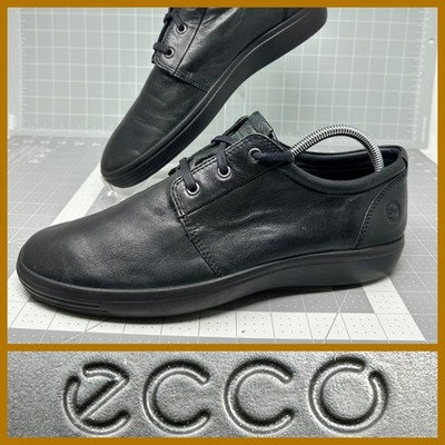 ECCO Soft 7 Runner Men US 11 Black Dress Leather DriTan Shoe Sneaker 47021401001