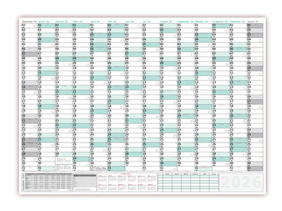 XXXL Wandkalender 2026 im DIN B0 Format (1,4 x 1,0 m) Ferien Feiertage