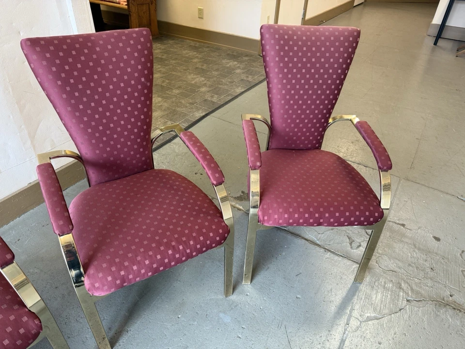 Lote de sillas de comedor modernas Milo Baughman Carsons Hollywood Regency Post de colección Foto 4 de 4