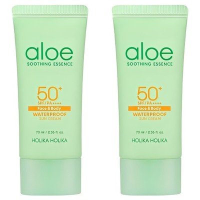 Holika Holika Aloe Waterproof Sun Cream SPF50+ PA++++ 70ml + 70ml K-Beauty  