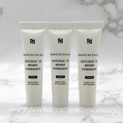 SkinCeuticals Glycolic 10 Renew Overnight 3x 4ml Samples Travel Size NEW
