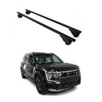 DachträGer GrundtäGer FüR Kia EV9 GT-LINE 2023-2026 75Kg Metall Schwarz 2 Tlg