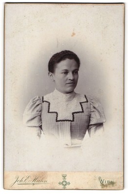 Fotografie Joh. E. Hahn, Wien, Mariahilferstraße 105, Porträt einer Dame 