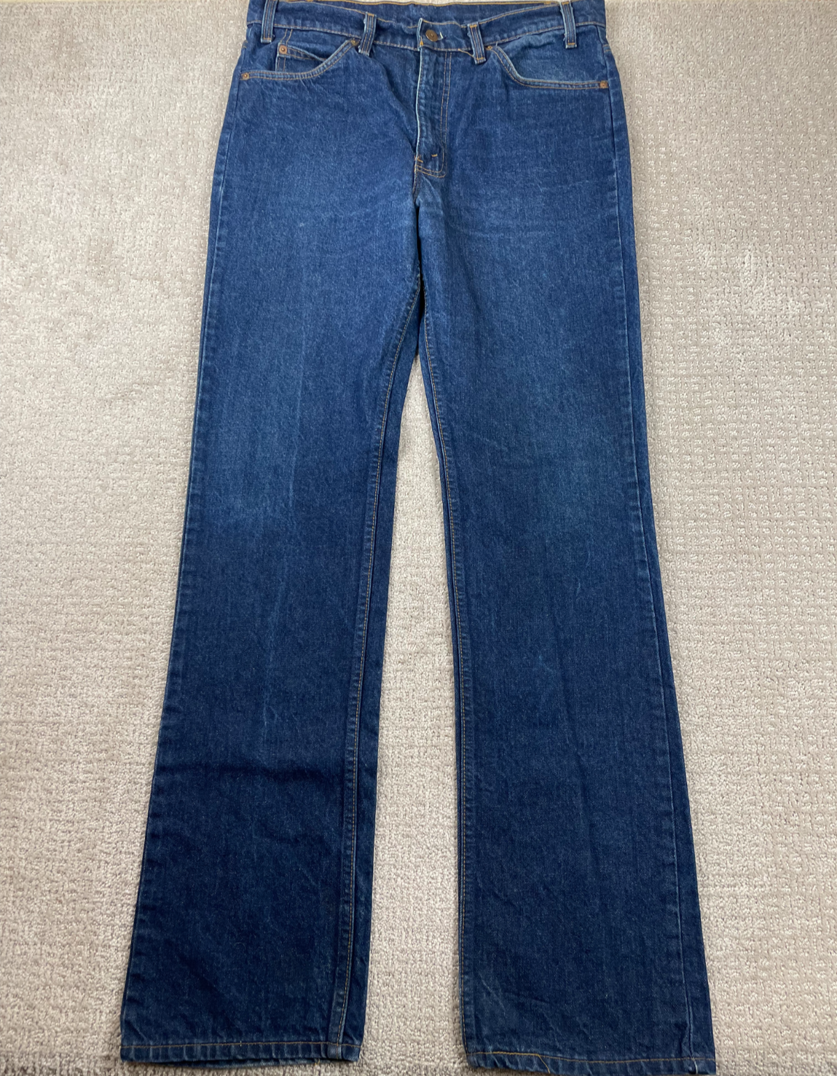 Vintage 80s Levis 517 Jeans Mens Fits 36x35 Orange Tab Bootcut Dark Wash USA