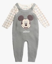 Disney Baby Boys Overall Set Mickey Mouse Bodysuit Knit Overalls Pants