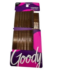 NEW Goody Brown Bobby Pins Slideproof Grip 90Ct Secure Hold Hair Accessories