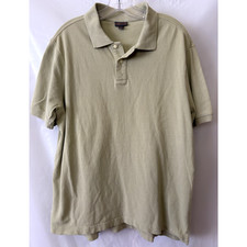 Cherokee Mens Size L Green Solid Short Sleeve Polo Shirt 100 Cotton