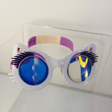 Bling2O Girls Cat Swimming Goggles With Lashes Children Kids UV Swim Glasses 6y 