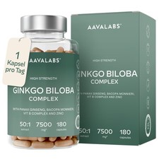 Ginkgo Biloba Kapseln 7500mg 50:1 Extrakt Bacopa Monnieri 0.81 g (180er …