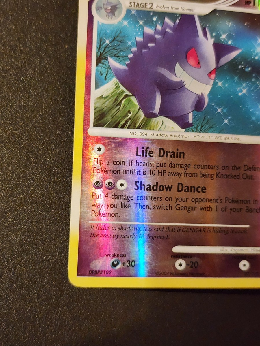 Pokemon Card Gengar 27/130 Reverse Holo Diamond & Pearl 2007