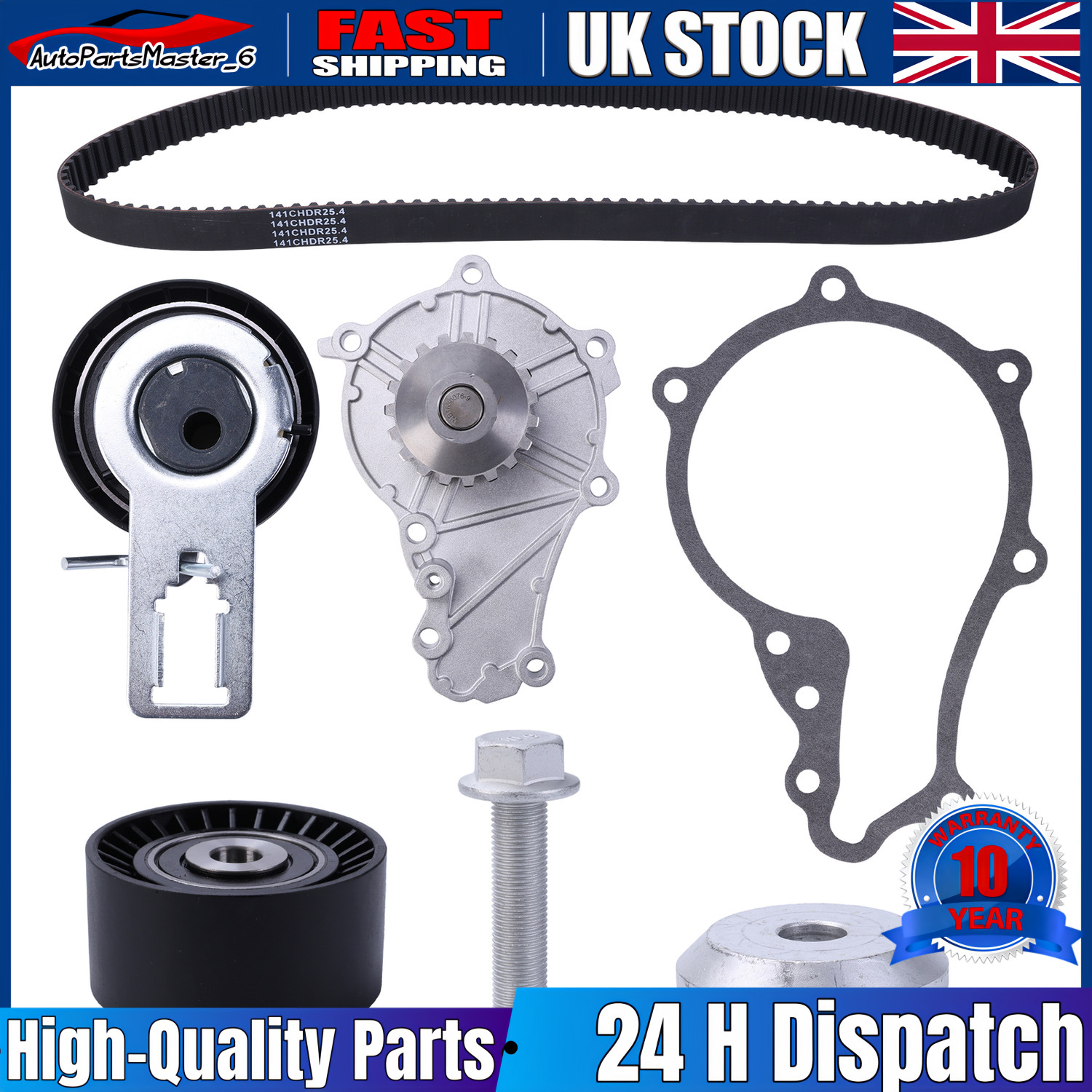 Timing Belt & Water Pump Kit fits FORD Set Gates 1787859 1855729 2008550 Quality - Image 14