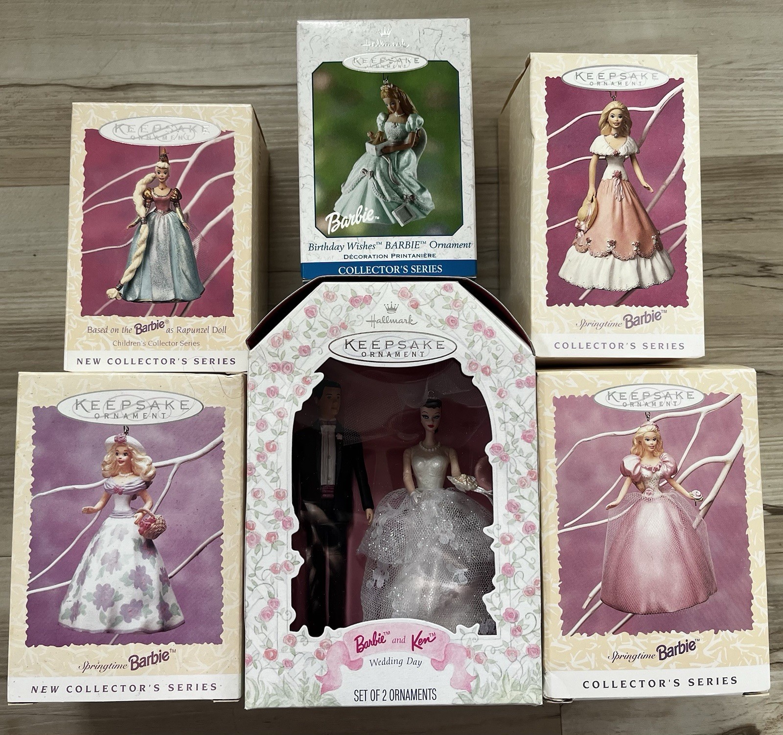 Barbie Ornament Lot Of 6