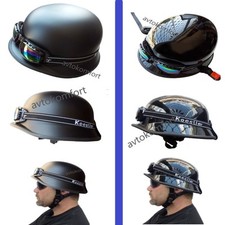 Casco da moto stile militare tedesco moto esercito retrò seconda guerra...