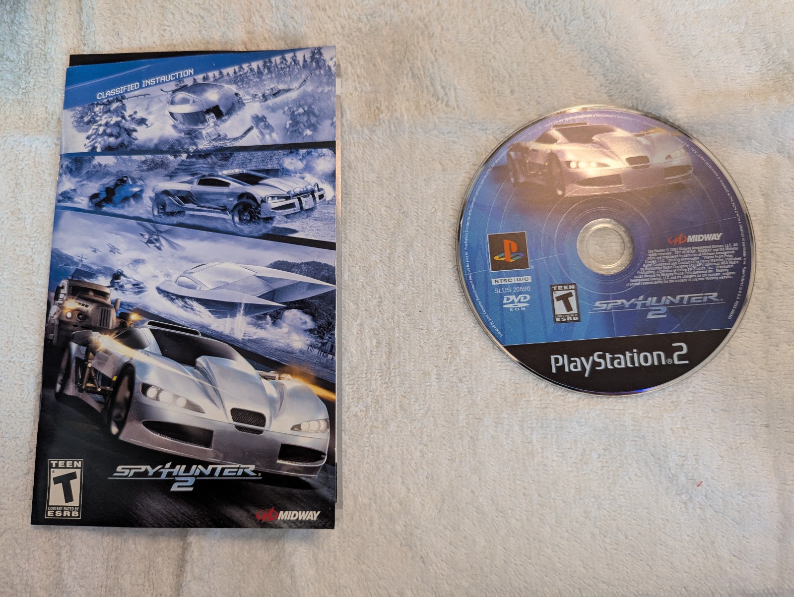 SpyHunter 2 (Sony PlayStation 2, 2003) Disc and manual in generic case