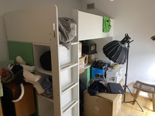 IKEA Smastad Loft Bed with Desk, Drawers, Shelves, and Wardrobe