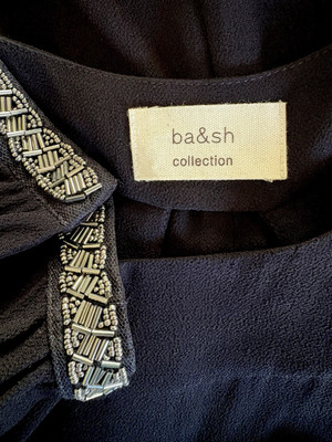 ba&sh BASH Collection Designer Dress Black Embellished Size XS (AU6-8) RRP $407