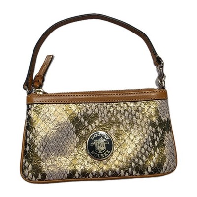 Dooney & Bourke Croc Leather Embossed Shimmering Wristlet Clutch 
