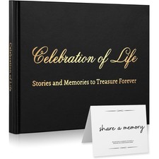 Funeral Guest Book for Memorial Service  Celebration, Memory Sharing Pages