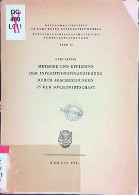 Methode und Effizienz der Investitionsfinanzierung durch Abschreibungen in der S