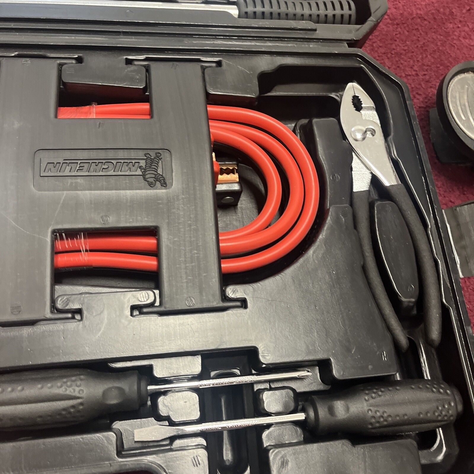 Michelin Car Emergency Kit Heavy Duty W/Case USED Very Good Condition