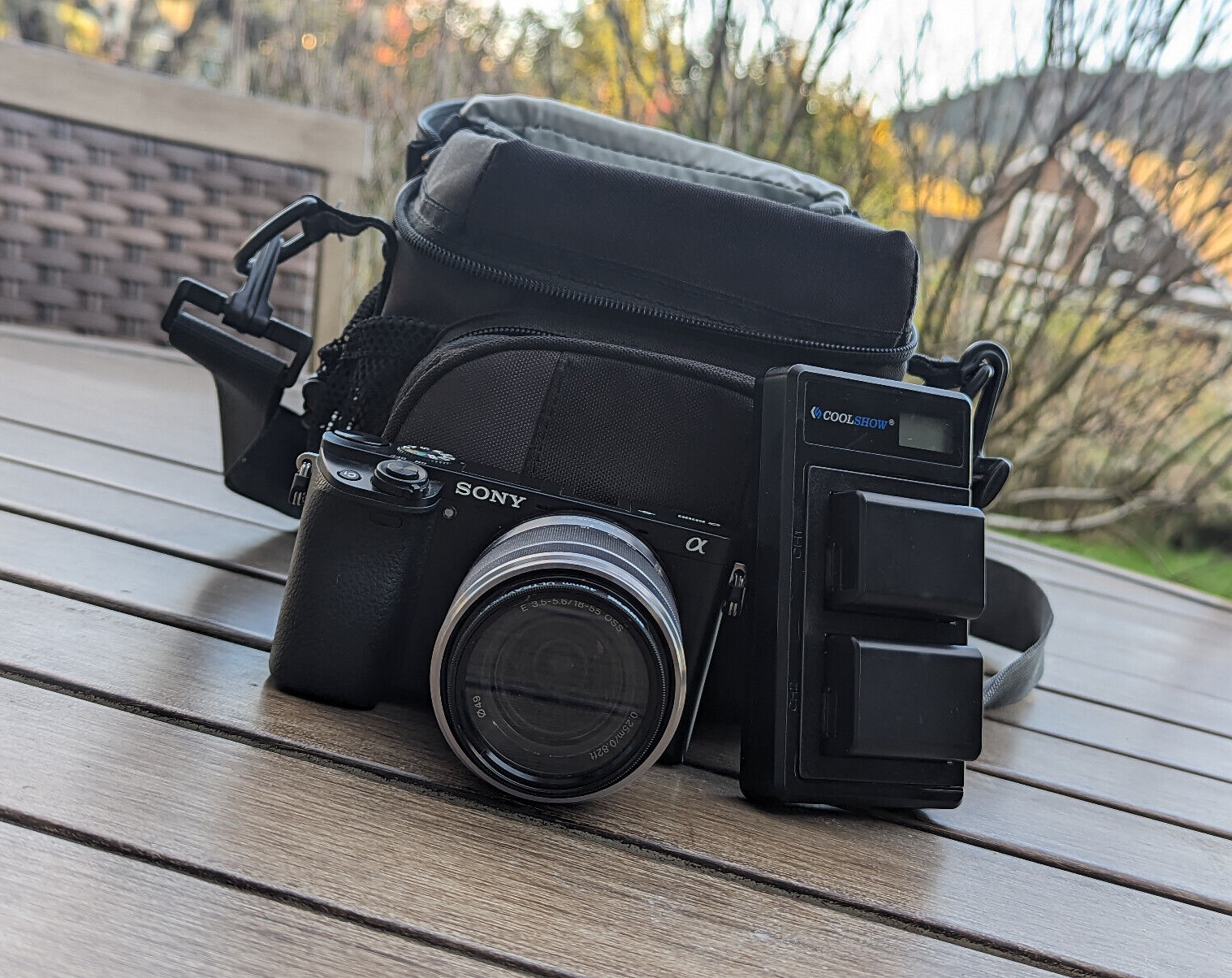 Sony A6000 24.3MP Mirrorless Camera w/ 43mm Lens / Carry Bag / Extra Batteries