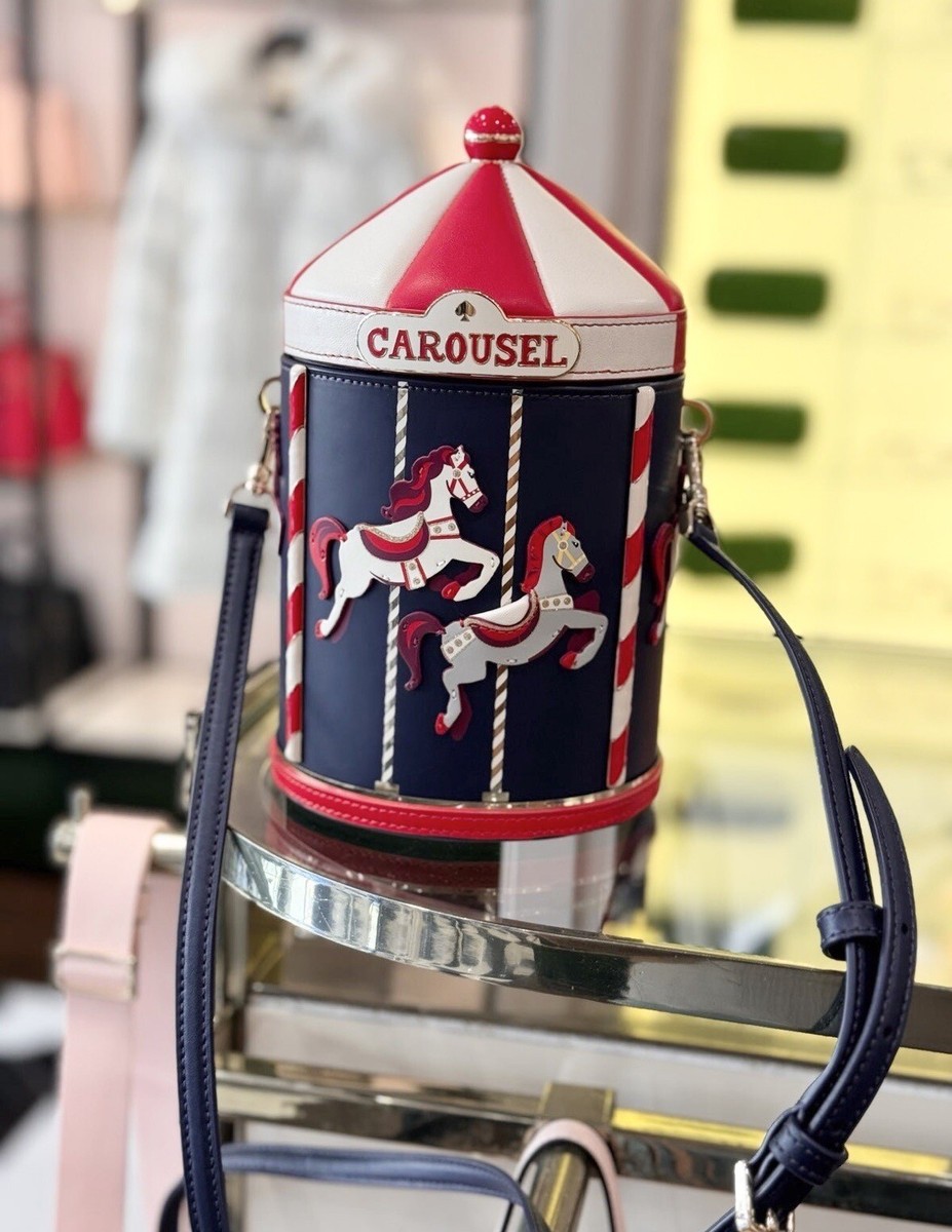 Kate Spade Winter Wonders Carousel 3D Crossbody Bag Novelty NWT