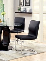 Furniture Of America Quezon Modern Leatherette Dining Chair, Black, Set Of 2, Ne on sale Furniture Of America Quezon Modern Leatherette Dining Chair, Black, Set Of 2, Ne on sale