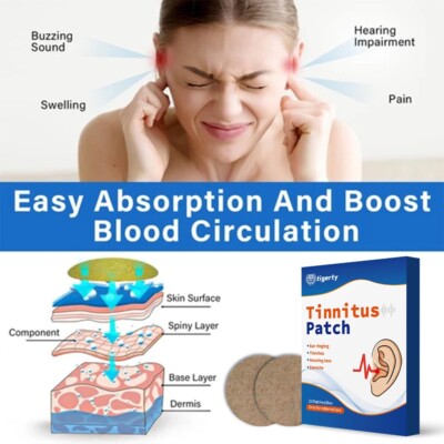 10pcs Tinnitus Relief Treatment Ear Ringing Relief Patch Ear Tension Relief Pads