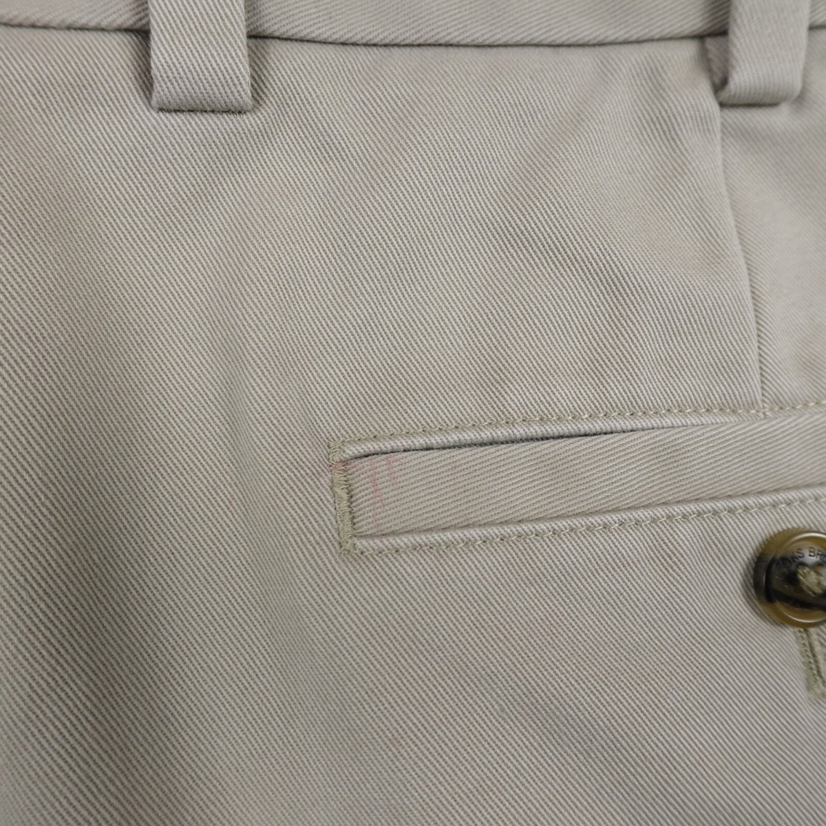 Pantalon Brooks Brothers homme 35 beige kaki Advantage chino clark