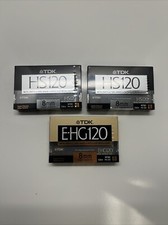 NEW Mixed Lot of 3 TDK 8mm Video Cassette (2-TDK HS120) (1-E-HG120)