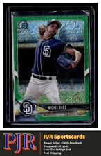 2018 Bowman #BCP67 Michel Baez Padres  Chrome Prospects Green Shimmer