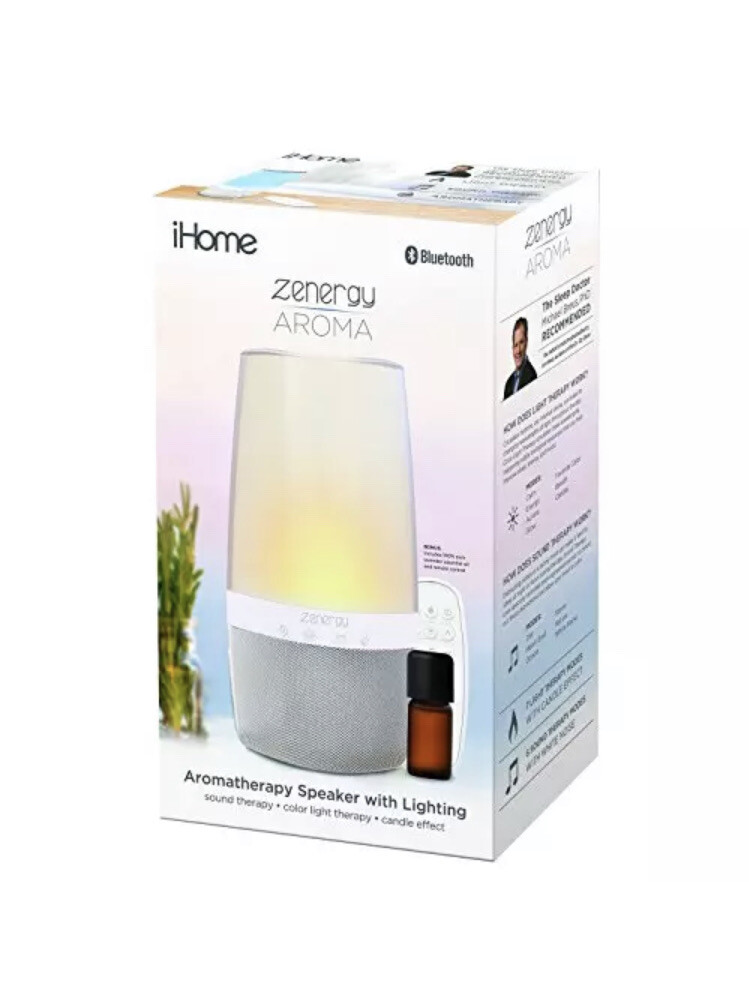 ihome zenergy aroma bluetooth therapy speaker with lighting