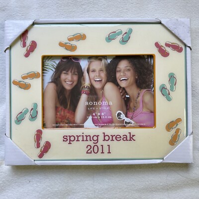 NIB Lot Of 2 Spring Break Standing Frames, Each Holds 4“ x 6“ Photo ...