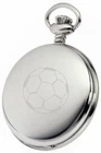 PERSONALISED SILVER FOOTBALL POCKET WATCH PW107