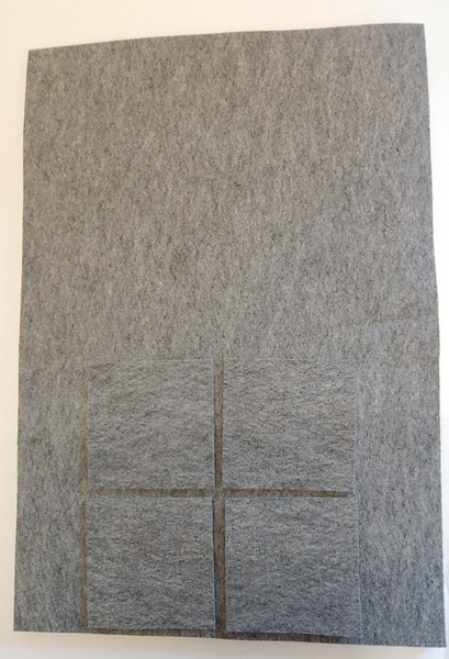 4 St Filz Tischset Platzdeckchen Platzset, Grau Meliert, 44X30 Cm, 4 Untersetzer-image